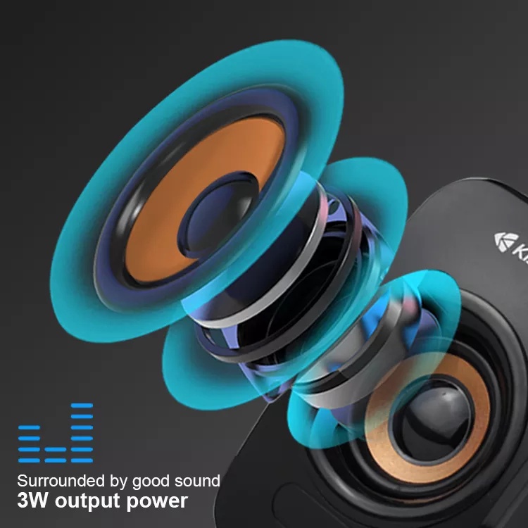 Speaker Laptop / Komputer Gaming Kisonli KS07 Dual Bass With Volume Control - XOBOX