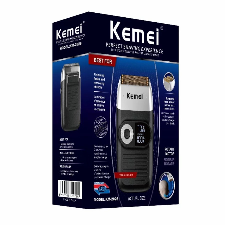 ALAT CUKUR SHAVER PORTABLE KEMEI KM-2026 SHAVER PROFESIONALL BERGARANSI