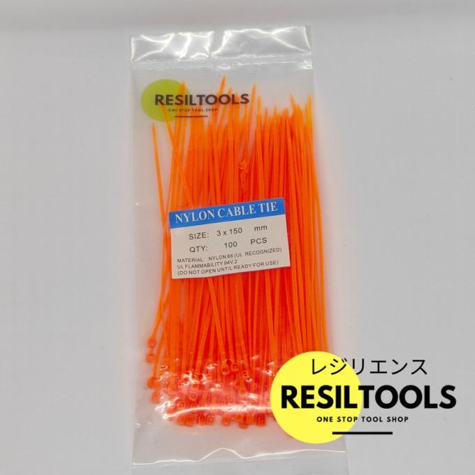

Cable Ties 3 x 150 mm Orange Kabel Tis Oren Isi 100 Self Locking Nylon citrab44 Buru Order