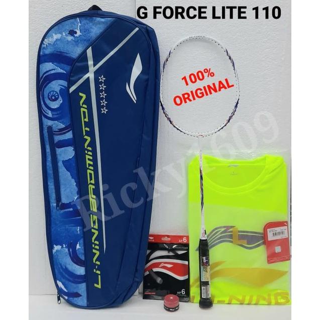 RAKET BADMINTON LINING G-FORCE LITE 100 - 110 - 120 - 150 (FREE: TAS 2R+SENAR AP6+GRIP GP20+T-SHIRT