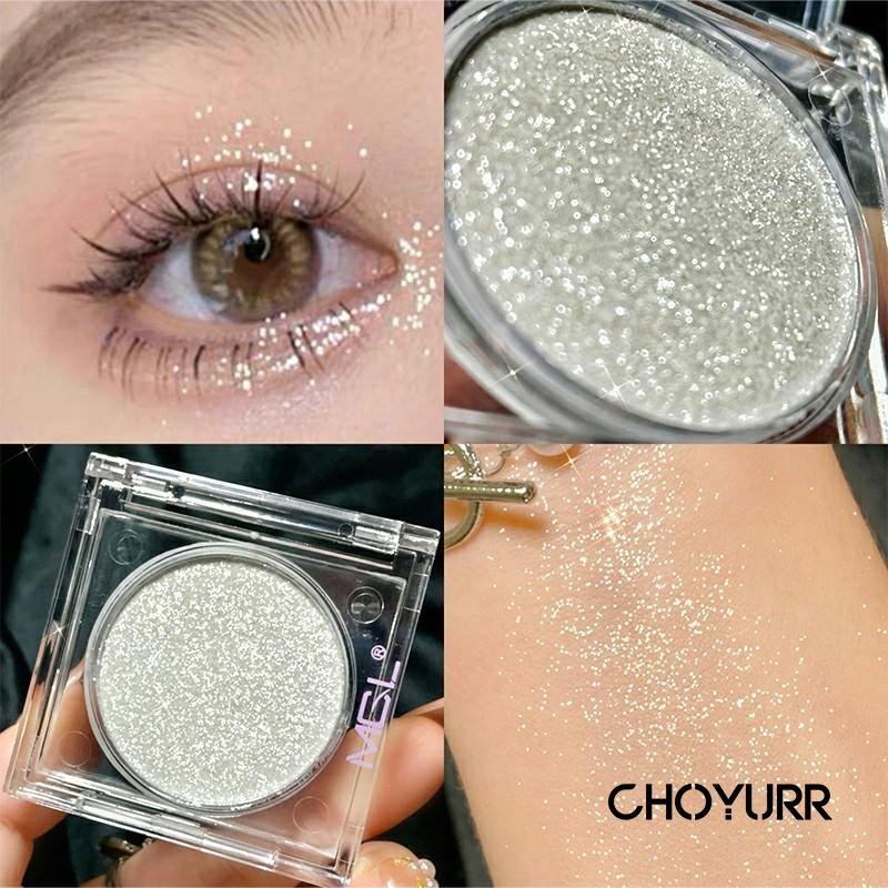 【COD】Highlight / Eyeshadow / Contour Pearl Glitter High-gloss Powder Long Lasting Mencerahkan Payet Ulat Sutra Berbaring Korea Makeup-CH