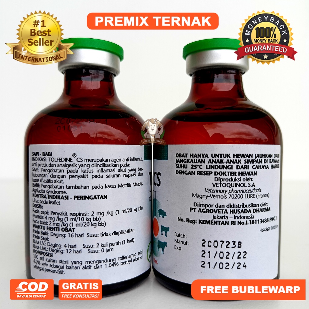 TOLFEDINE CS 50ml anti radang anti inflamasi hewsn