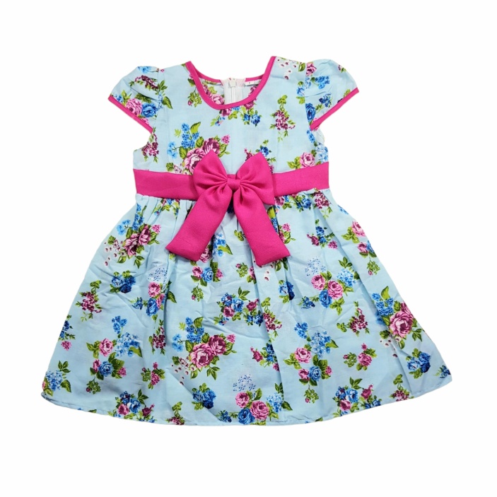 Jemico | baju Dress anak perempuan 1 tahun 2 tahun 3 tahun motif Full Kembang