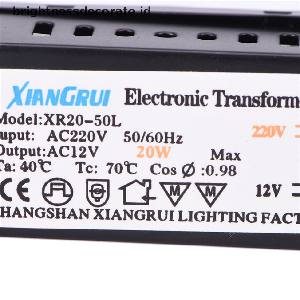 [Birth] 20w AC 220V Ke 12V LED Power Supply Driver Trafo Elektronik [ID]