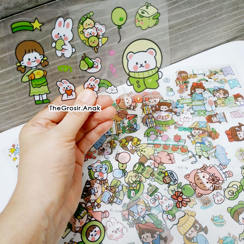 MURAH!!! Sticker Momo BL Motif RANDOM Stiker Korea Viral Scrapbook Craft Dekorasi