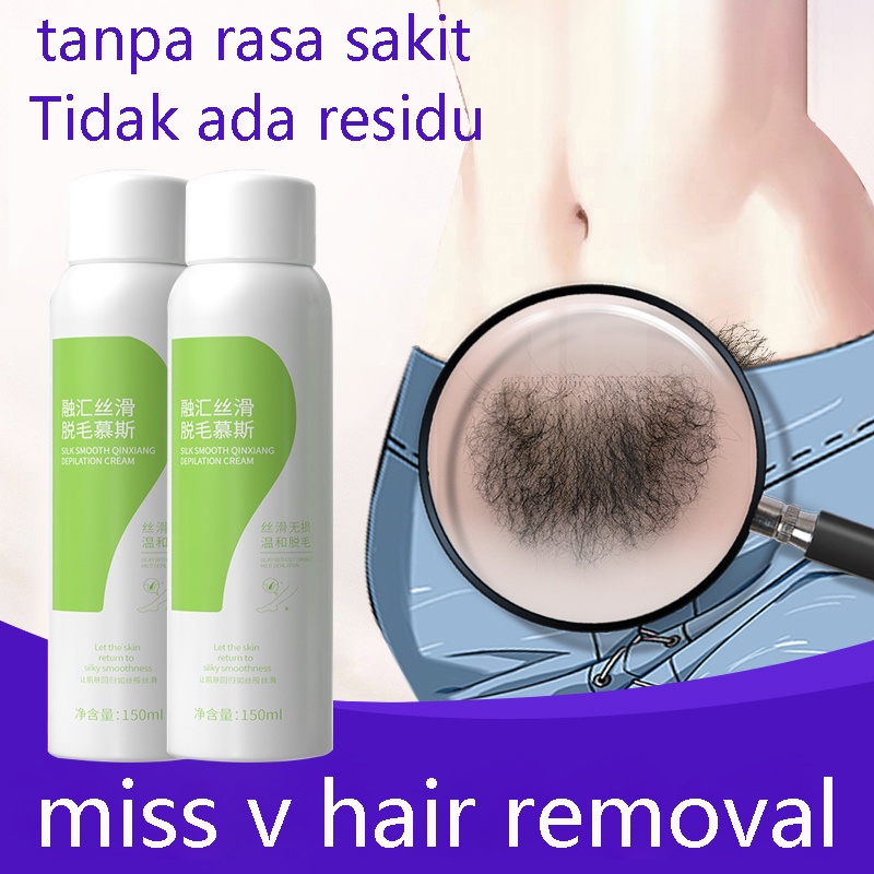 Miss v hair Removal Spray Krim hair removal 100ml tanpa rasa sakit Depilatory cream Foam Fast / Painless / Unisex