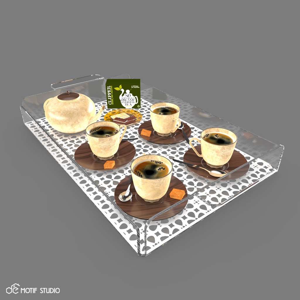 NAMPAN BAKI AKRILIK TATAKAN TEMPAT KOTAK WADAH SAJI BUAH MAKANAN MINUMAN KOPI TEH PIRING MANGKOK GEL