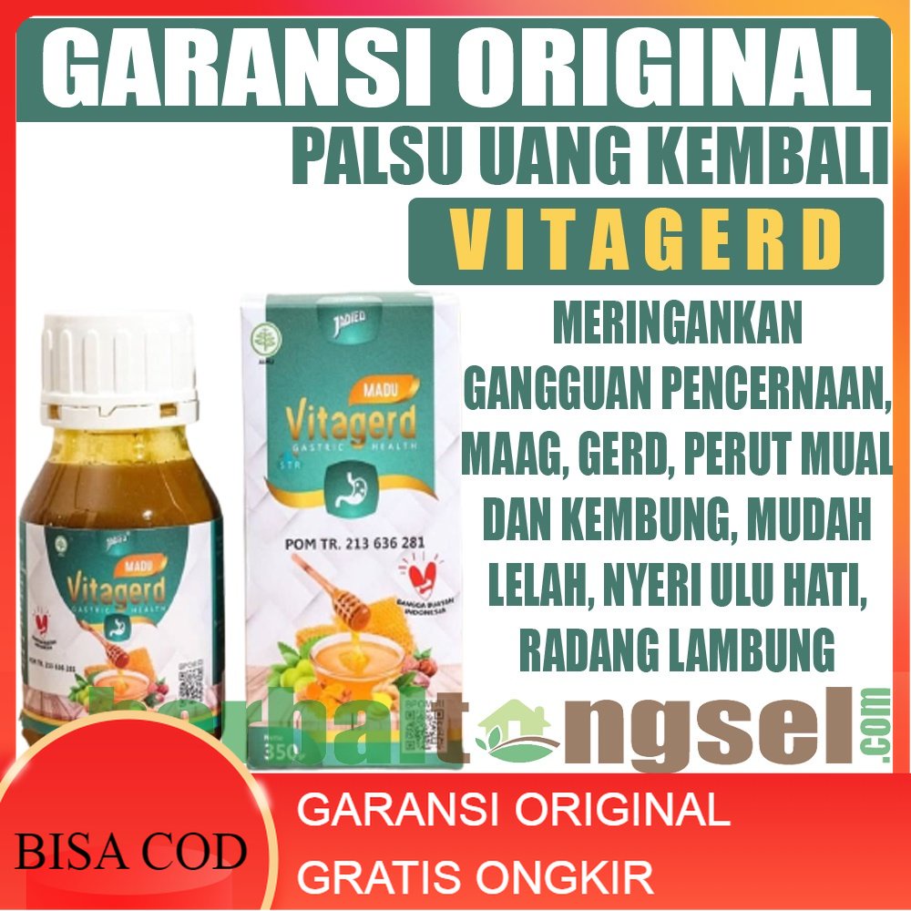 [BISA COD] Madu VITAGERD Herbal Obat GERD dan Asam Lambung Original Asli VITAGERD Madu Asam Lambung 