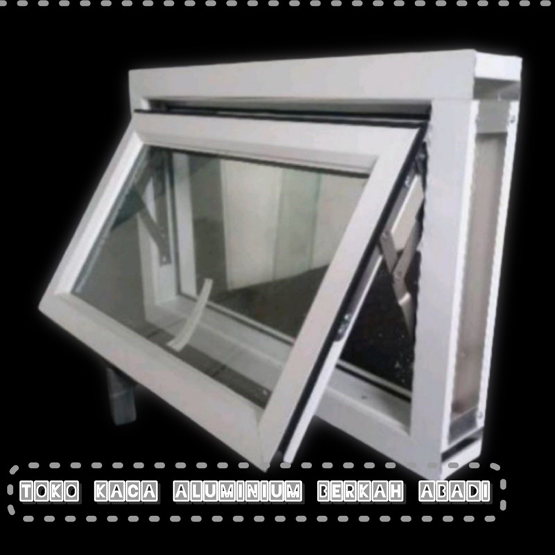 Jendela Kusen Aluminium ukuran 60x40 include packing kayu