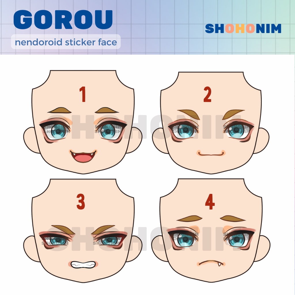 NENDOROID STICKER FACE - GOROU