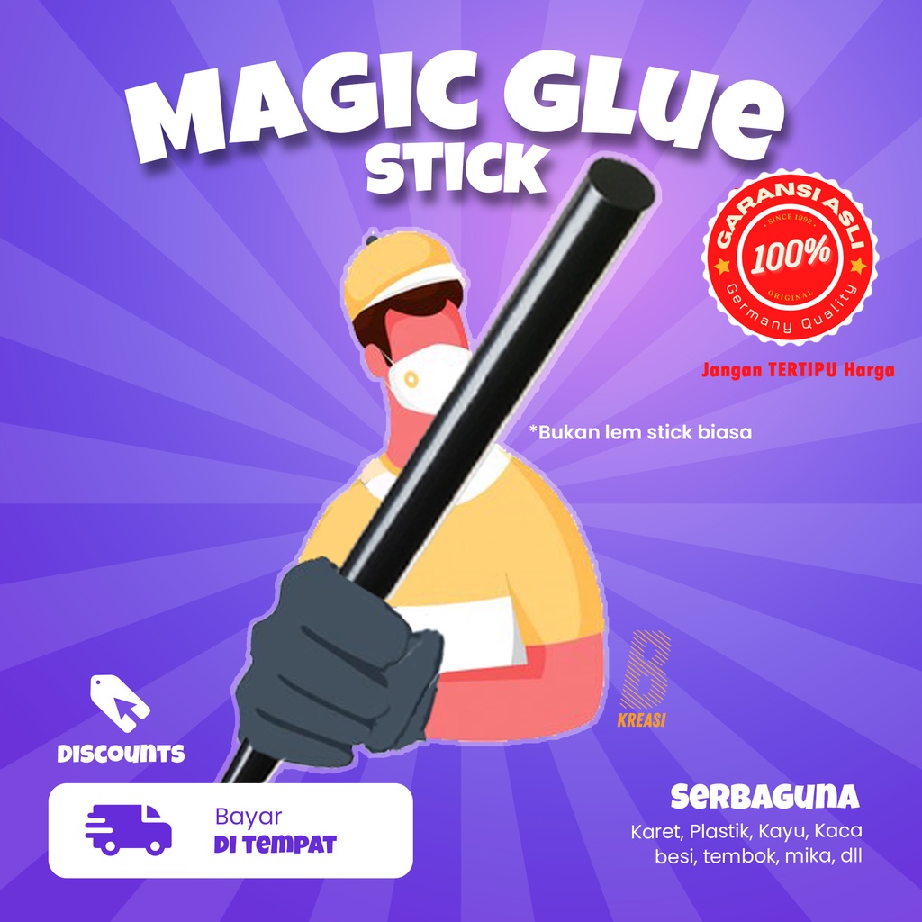 Lem dinding hitam lilin praktis