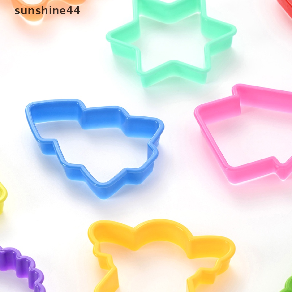 Sunshine 12Pcs Christmas Cookie Cutter Gingerbread Cetakan Pohon Xmas Natal Kue Deco.