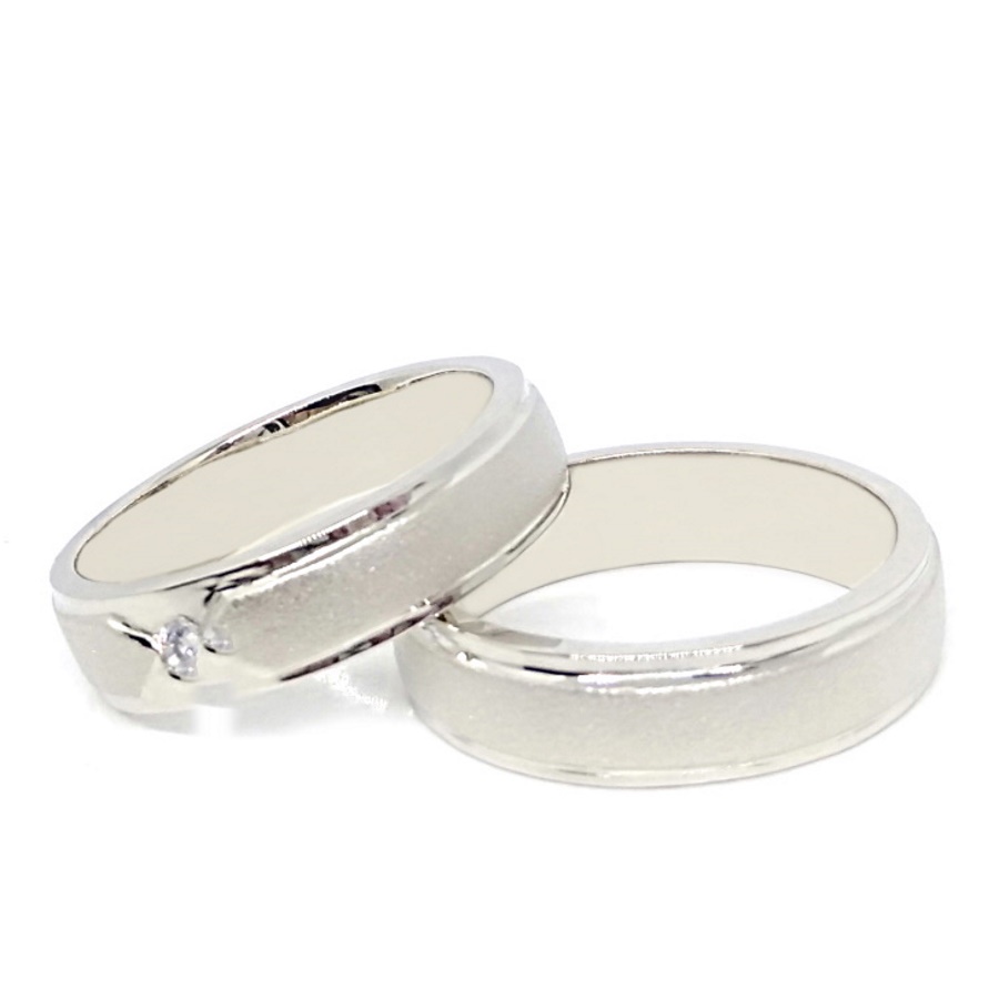 Cincin Tunangan Couple Perak Asli Ukir Nama A127