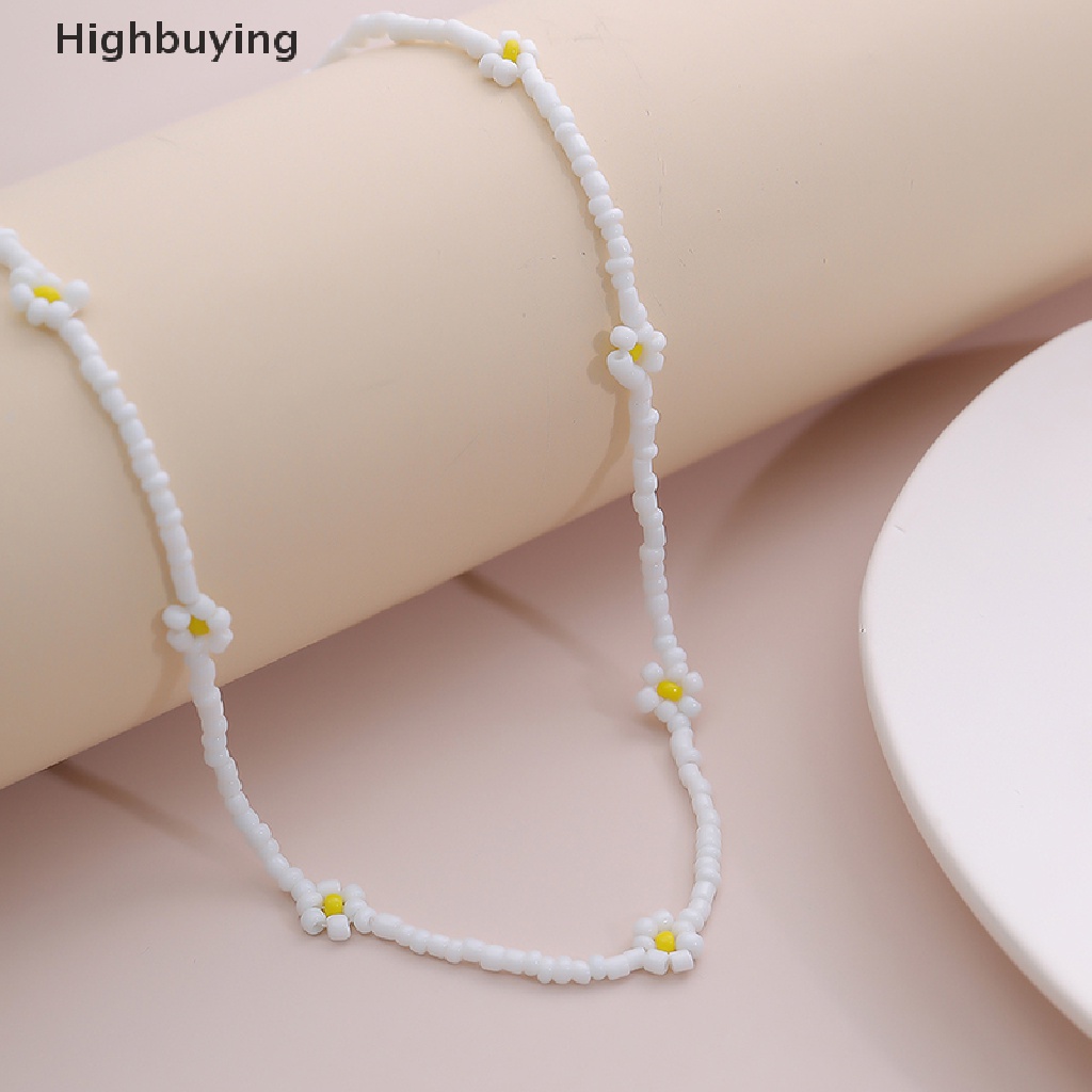 Hbid Bohemian Bead Flower Choker Kalung Kerah Klavikula Rantai Kalung Perhiasan Hadiah Glory