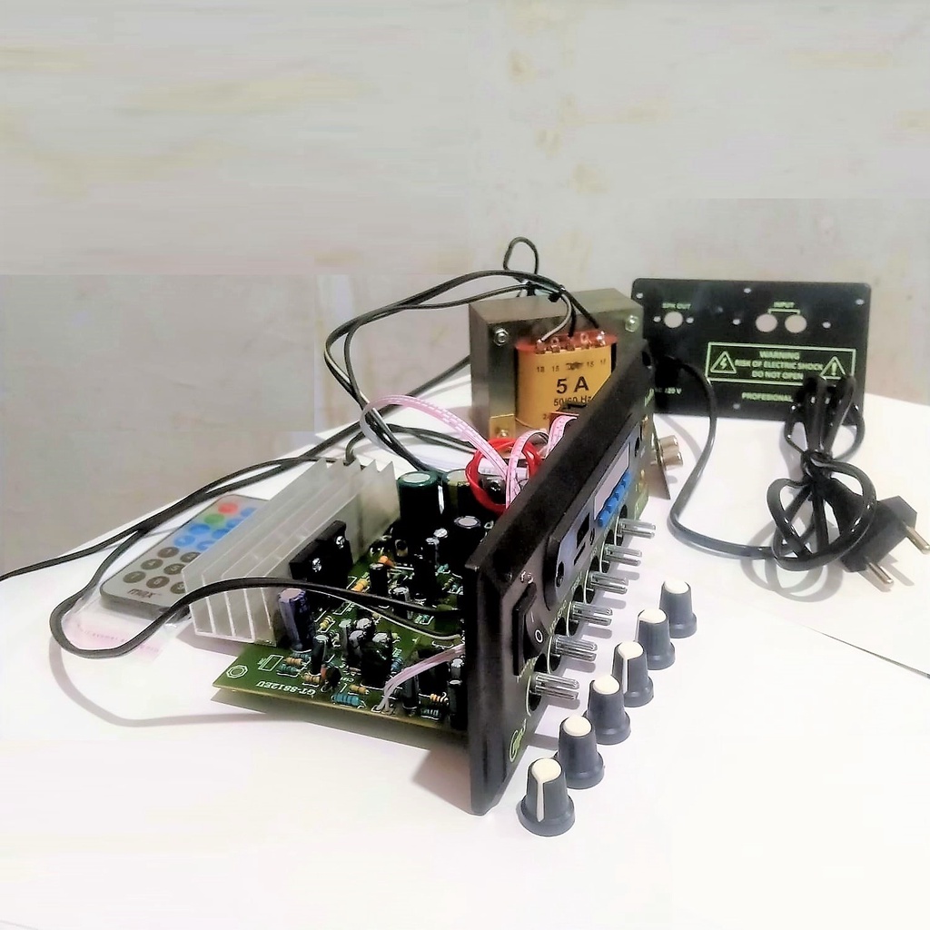 Terangshop17 Kit Power Speaker Aktif Mp3 Echo Bluetooth Trafo 5A Kabel - Mono (Gt-8812Eu-2)