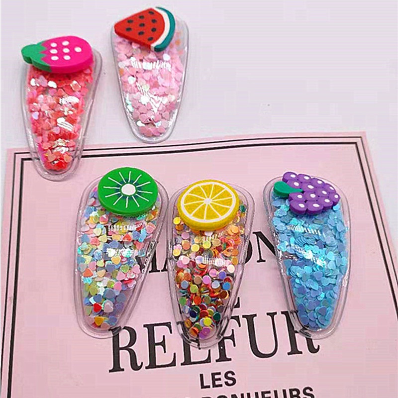 [MTOYS] Jepitan Rambut Anak Transparan Motif Karakter Buah Korean Style - SH2013