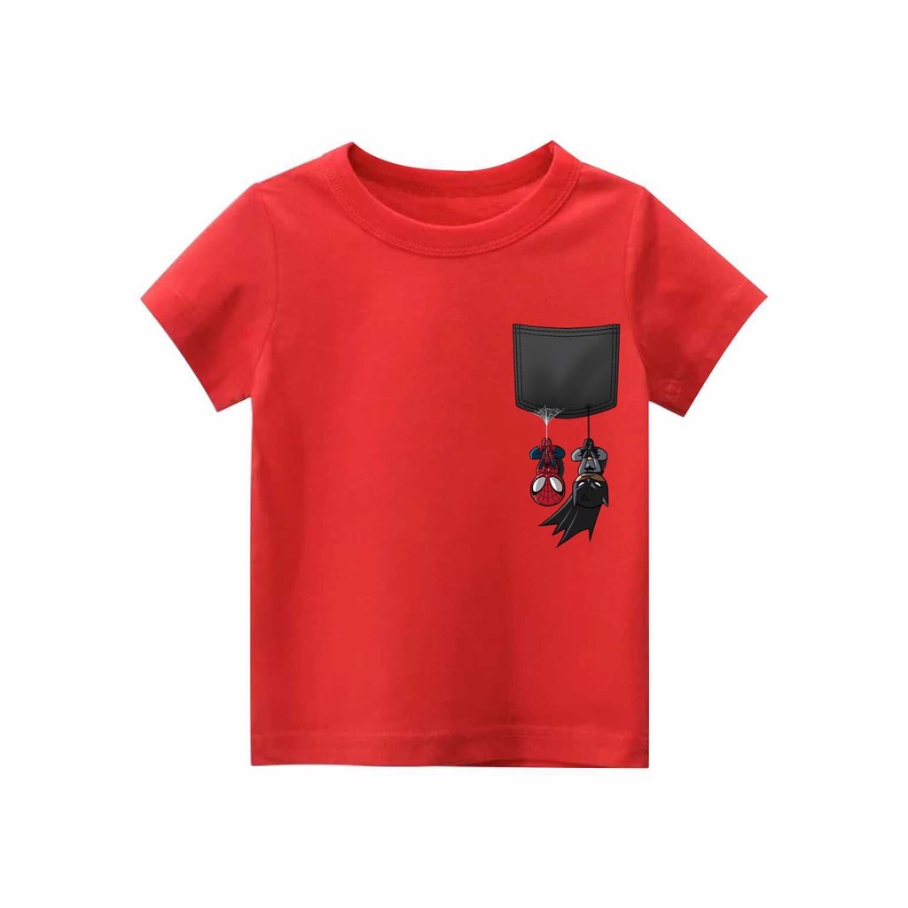 Kaos Anak laki-laki &amp; perempuan saku gantung | kaos cotton combed 30s printing | Kaos Distro anak