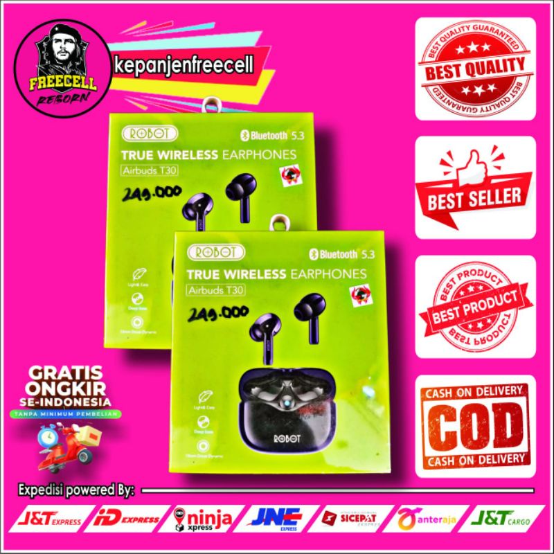 ROBOT TWS headseet bluetooth T30 original robot