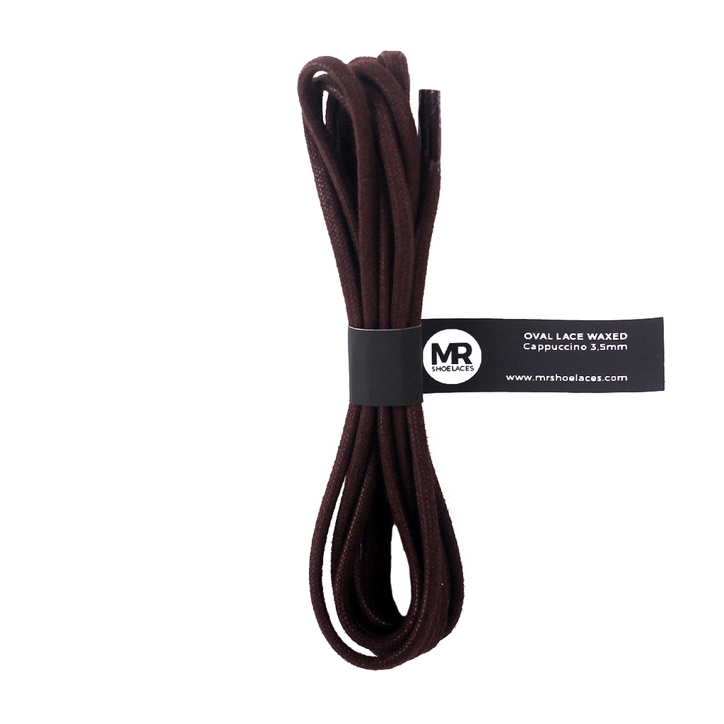 MR Shoelaces BE05 Cappucinno Tali Sepatu Lilin Oval 3.5mm (Waxed Laces) 50cm 80cm 100cm 120cm 150cm 200 - Coklat