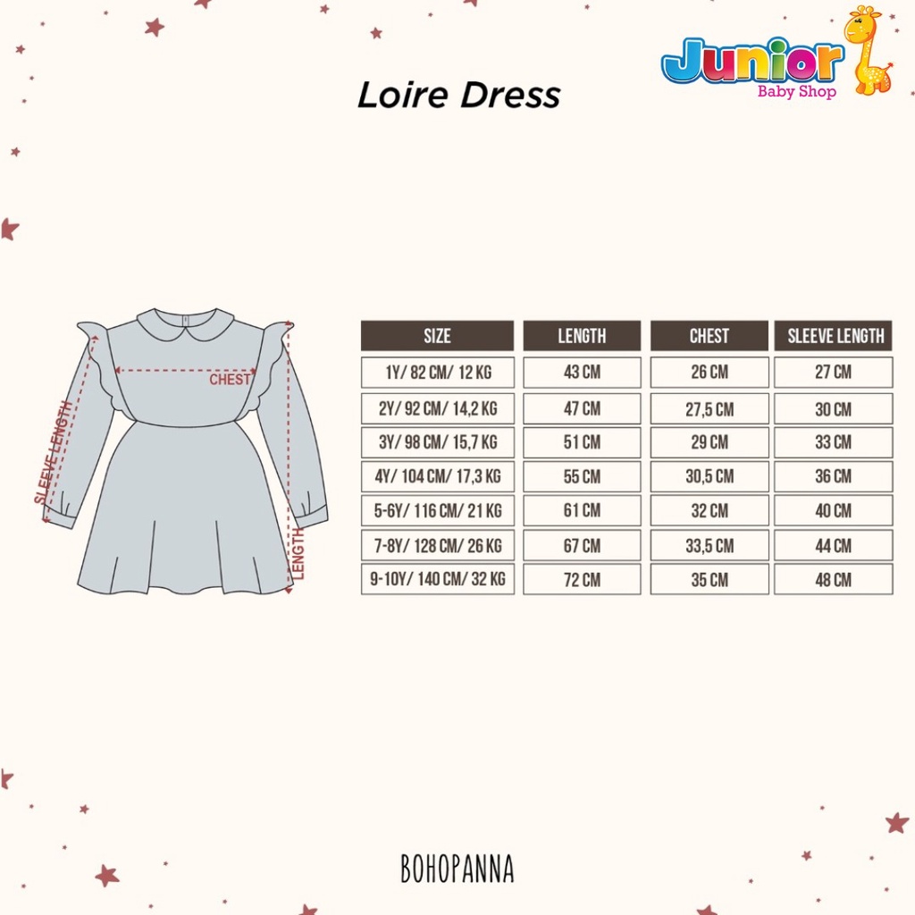 Bohopanna - Loire Dress - Dress Anak Perempuan