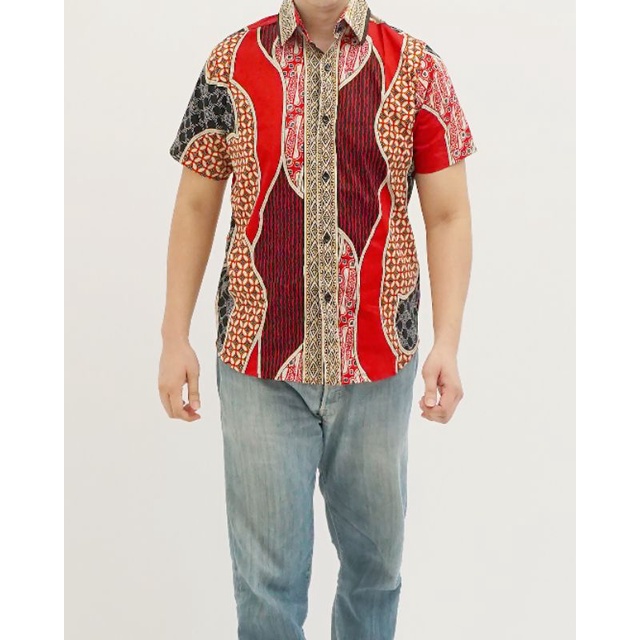 kemeja batik pria super jumbo/kemeja batik pria bigsize/kemeja imlek