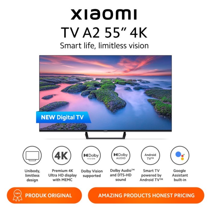 Xiaomi TV A2 55&quot; 4K UHD Android Digital TV