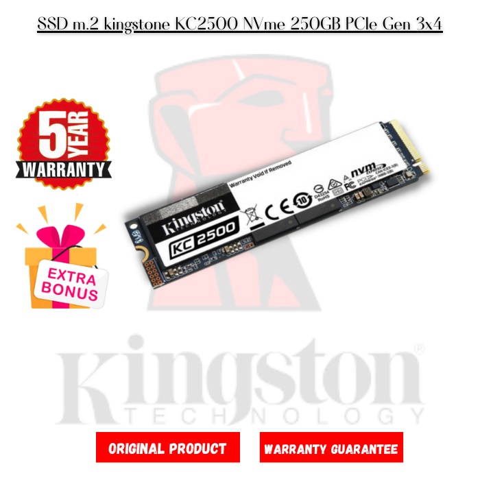 SSD m.2 kingstone KC2500 NVme 1TB PCIe Gen 4 SNV2S/1TB