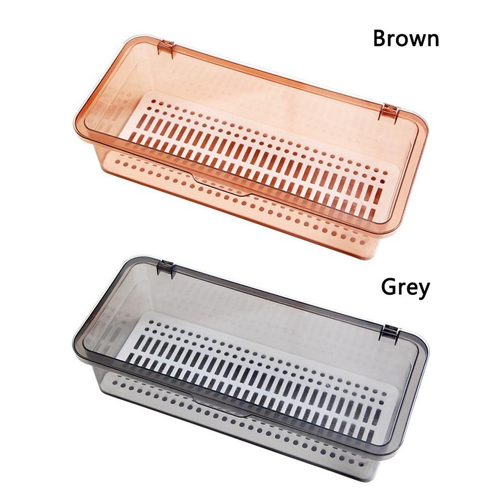 Solighter Kotak Penyimpanan Peralatan Sendok Dan Garpu Drainer Multifungsi Dan Drainer Cutlery Holder with Cover Chopstick Holder