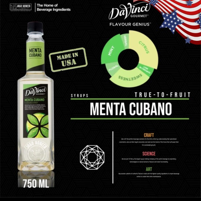 

DAVINCI MENTA CUBANO SYRUP - 750 ML