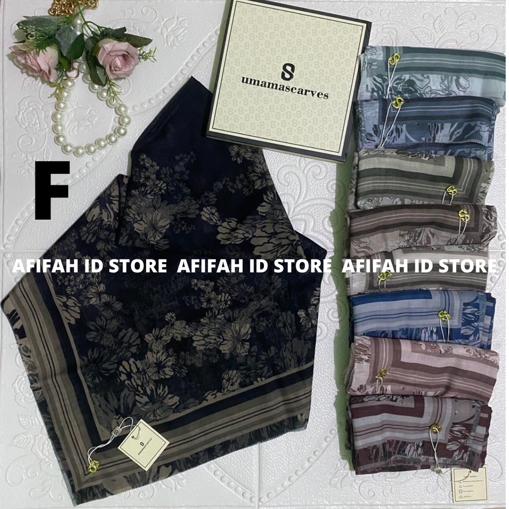 PT 2 AFIFAH ID STORE Umama Scarves Jilbab Segiempat Motif Umama, Kerudung Voal Motif Digital Premium (Original)