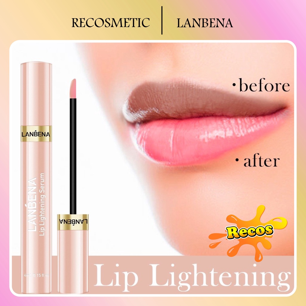 LANBENA Lip Lightening Serum Pink Lips Makeup Beauty Reduce Melanin Glossy Mood Cosmetics 4 ml