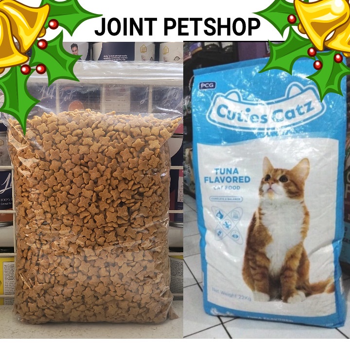 ( 5 PCS ) Makanan Kucing Cuties Catz Tuna Flavour Kemasan 1kg