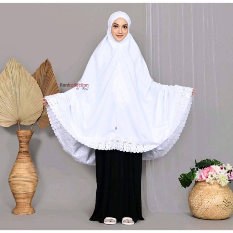 Jilbab Instant ll Bergo Saku Jumbo Haji Dan Umroh Katun Renda