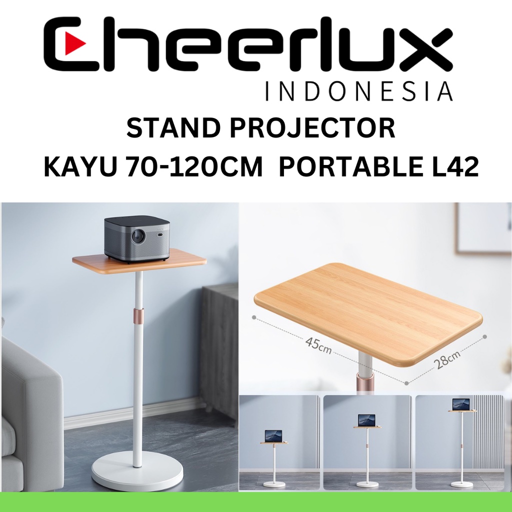 STAND LAPTOP BERDIRI | MEJA LAPTOP | PROJECTOR STANDING 70-120 CM L42 | MEJA KERJA PORTABLE STAND PROYEKTOR MEJA LAPTOP ADJUSTABLE PORTABLE