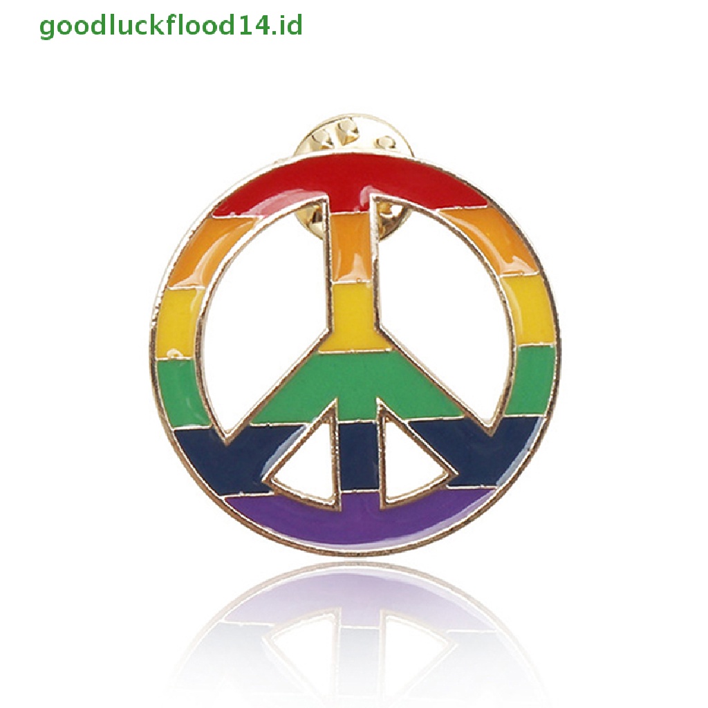 [GOOGFOUR] 1pcs Pin Kerah Simbol Perdamaian Bros Putaran Hippie Tanda Perdamaian Bus Lapel Pins [TOP]