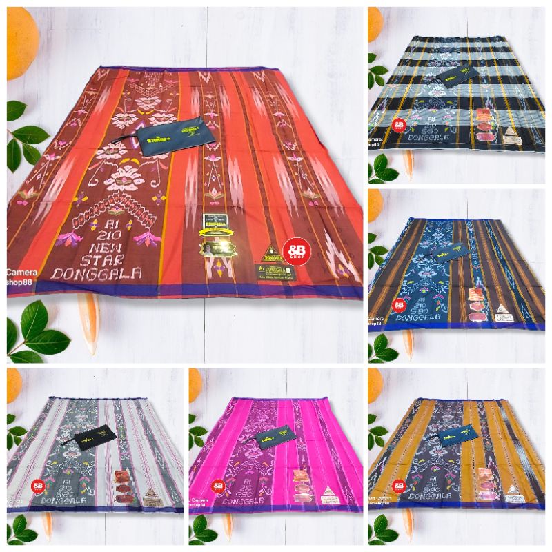 Sarung donggala A1 songket liris jentik manis putih/kuning kunyit/pink/hitam/oren/coklat
