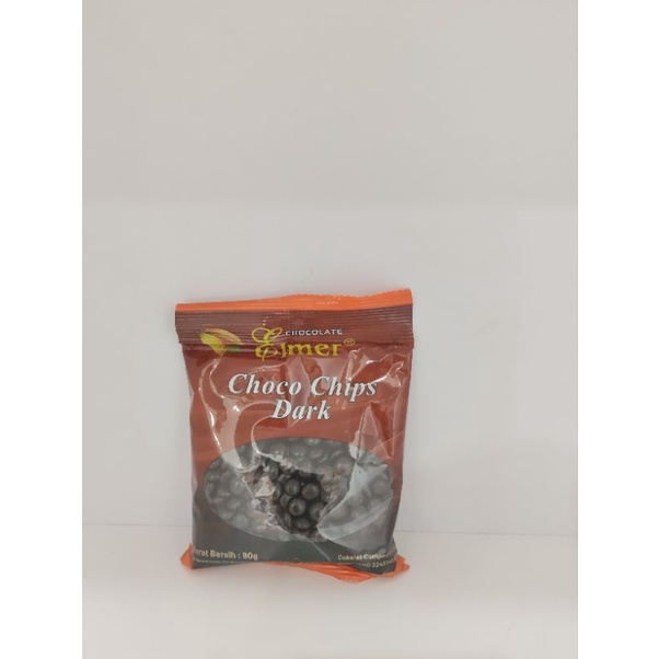 

elmer choco chip halfround dark 90gram/elmer chocochip