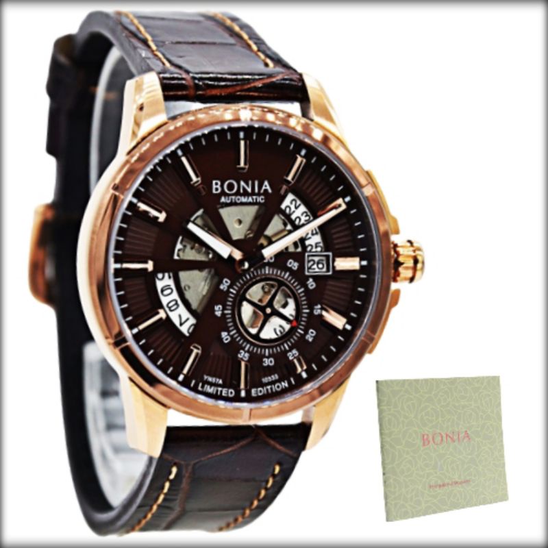 BONIA WATCH BNB10333-1542 FASHION CASUAL ANALOG AUTOMATIC ORIGINAL JAM TANGAN PRIA