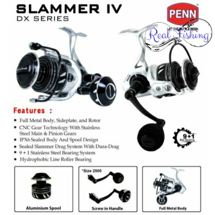 REEL PENN SLAMMER IV DX - 2500 | 3500 | 4500 | 5500 POWER HANDLE