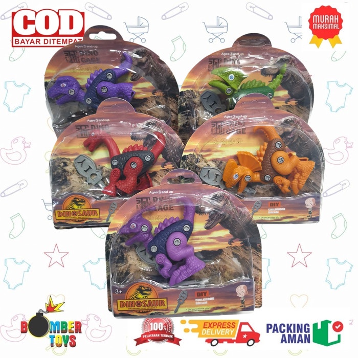 MAINAN ANAK DIY DINOSAURUS KUALITAS IMPOR KADO TERBAIK MURAH BAGUS