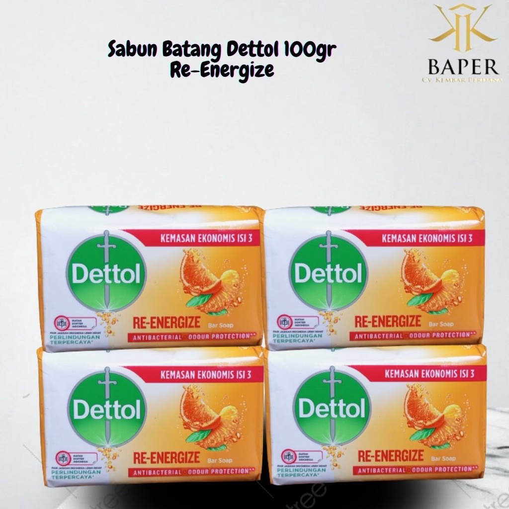 Jual Sabun Mandi Batangan Dettol Re-Energize 100gr / Sabun Mandi Detol ...