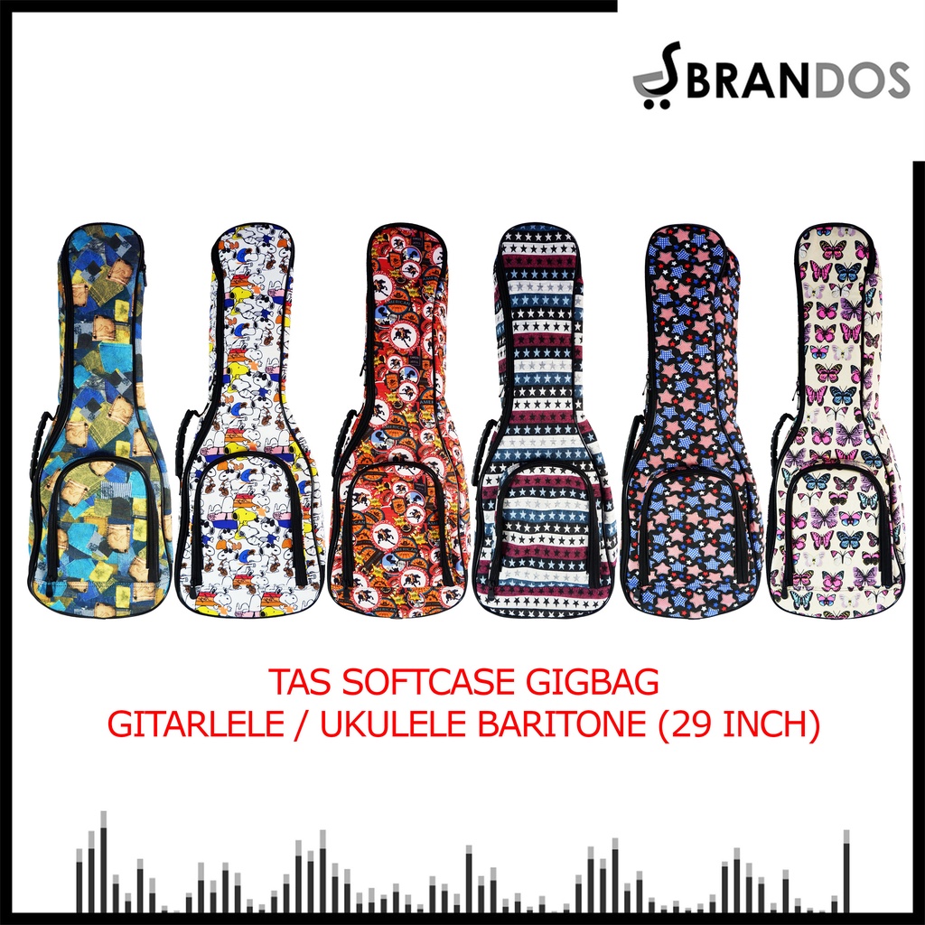 Tas Softcase Ukulele Baritone & Gitarlele Ukuran 29 Inch Gigbag Ransel Impor GTB