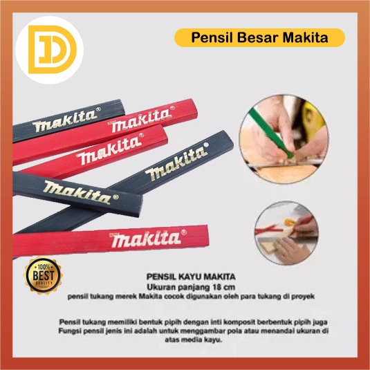 

Pensil Besar Jumbo HB Pensil Tukang Makita Original Untuk Kerja Bangunan Pensil Tukang Kayu Pensil Gambar Kaligrafi