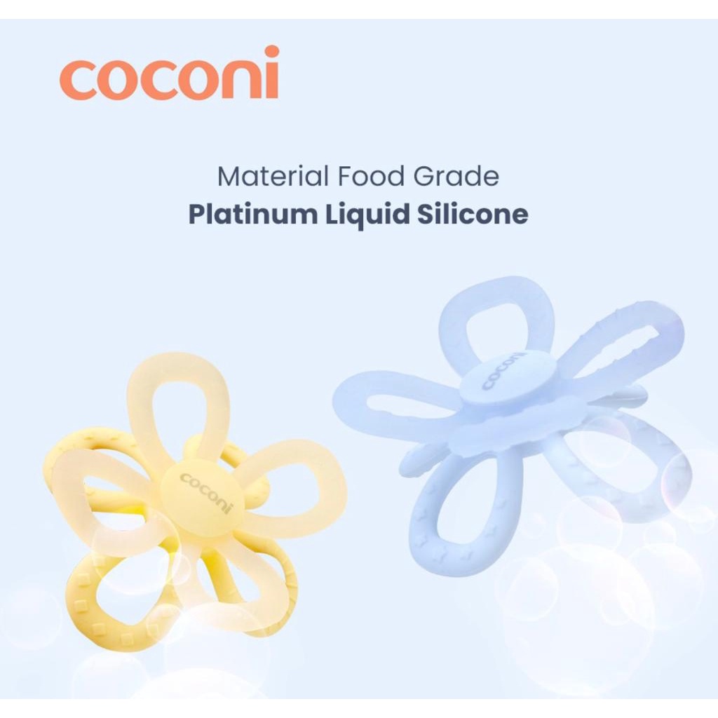Coconi Manhattan Toy Sensory Teether | Gigitan Bayi Silicone Lembut