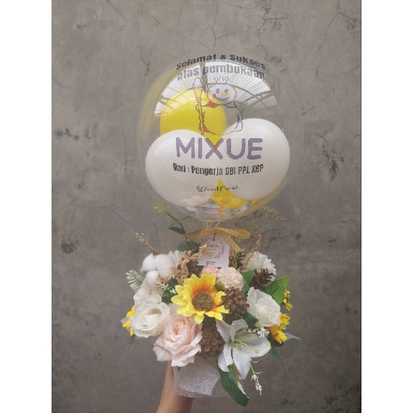Hot Air Ballon / Bouquet Balon hadiah opening toko mixue