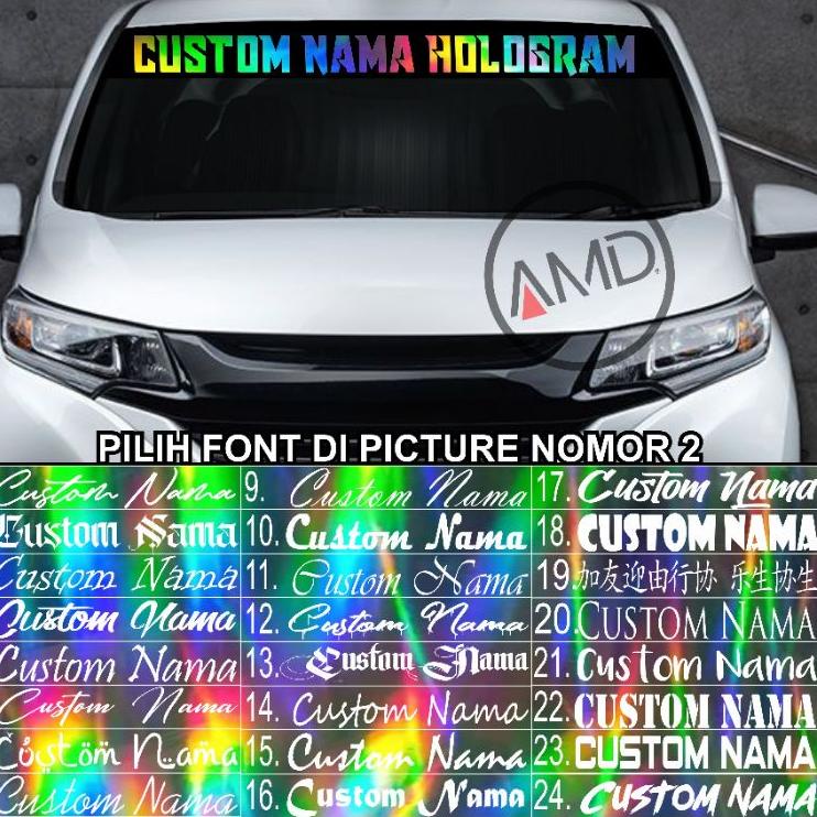 Promo - Stiker Custom kaca mobil Sticker Mobil Stiker mobil Custom Hologram