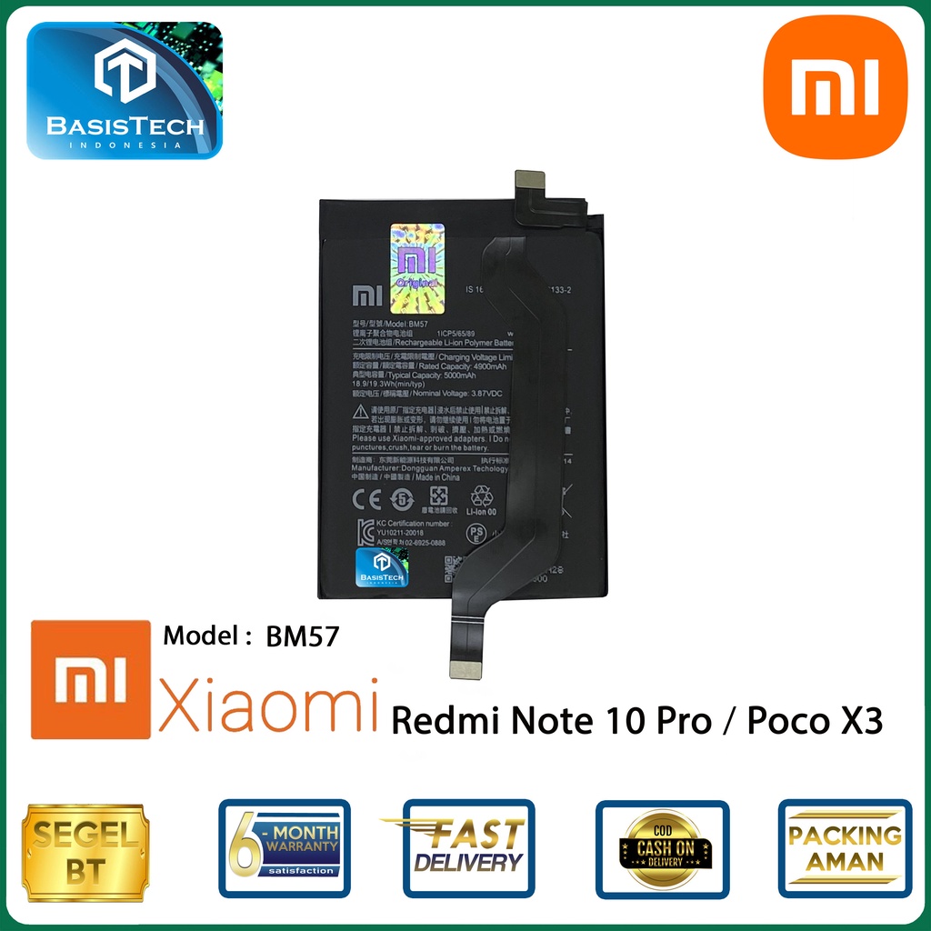 BATERAI XIAOMI REDMI NOTE 10 PRO 5G - POCO X3 GT - BM57 - ORI99 BEST QUALITY