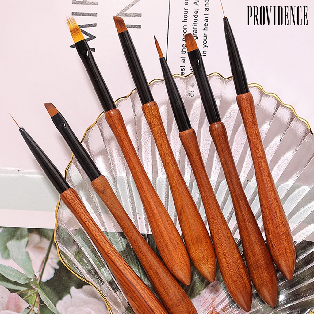 Providence Pena Lukisan Kuku Bulu Lembut Tidak Geser Halus Brush Stroke DIY Labu Gagang Cendana Pen Holder Paku Garis Penarik Pen Nail Salon Supply