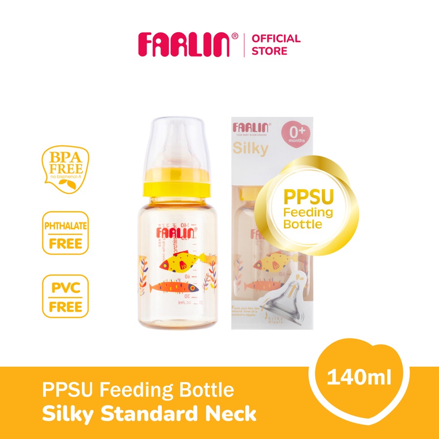 FARLIN Silky PPSU Little Artist Standard Neck Feeding Bottle - 140 ml