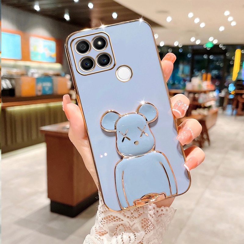 Casing Silikon Realme 9 4G Realme9i 8i 7i Realme8 5G 8 Pro Realme 5 Pro 5i 6i 5S C3 C17 Narzo 50A Motif Beruang